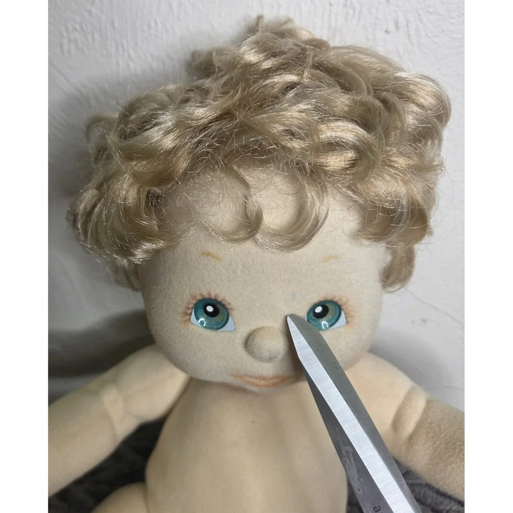 My Child Boy Doll Blonde Hair Blue Green Eyes Baby Vintage 1985 80s Toy Mattel